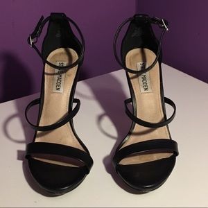 Steve Madden Black strapy stilettos